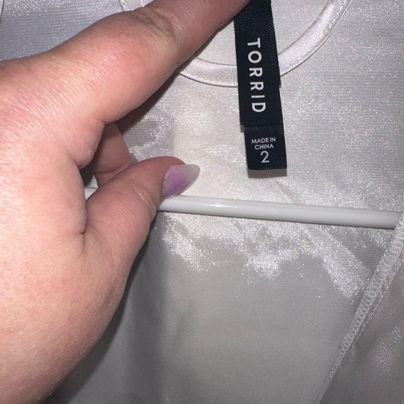 Torrid Bridal Pinup White Satin & Lace Robe - Picture 8 of 8